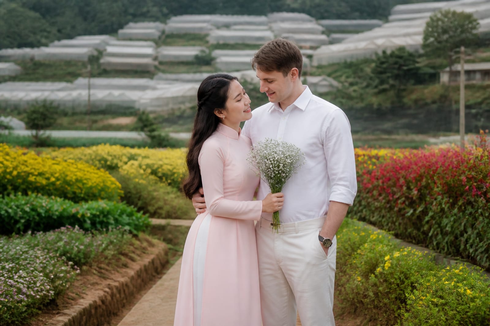 Da Lat flower garden (illustration)